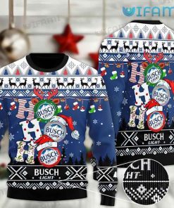 Busch Light Ugly Sweater Ho Ho Ho Christmas Gift For Beer Lovers