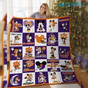 Clemson Blanket Mickey Mouse Clemson Tigers Gift