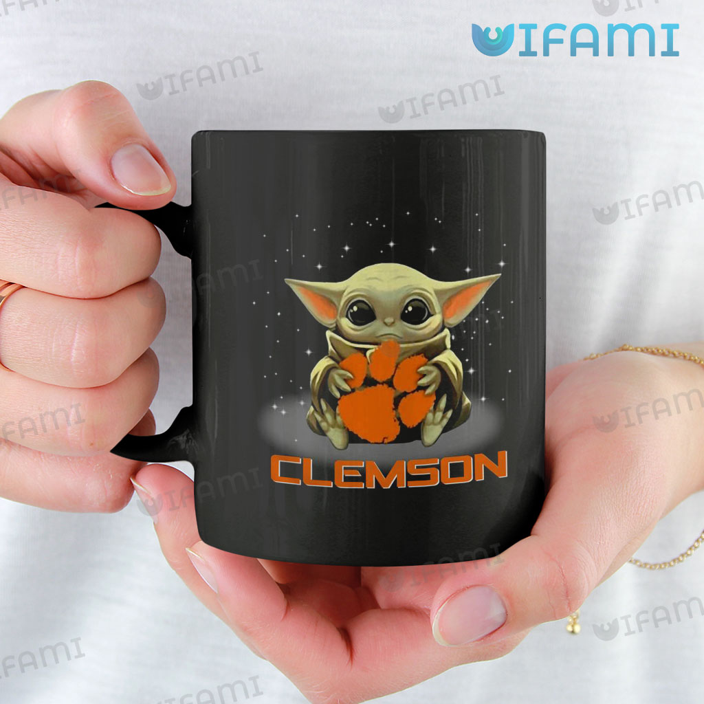 Funny Clemson Baby Yoda Hug Coffee Mug Clemson Tigers Gift