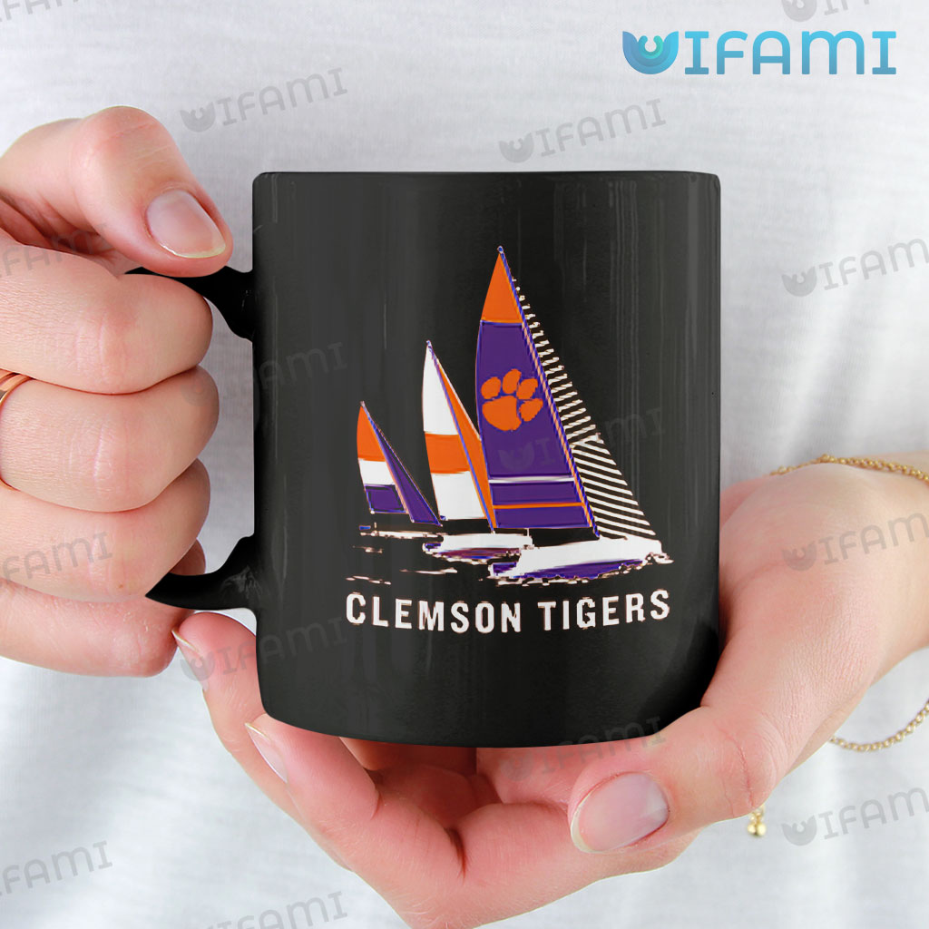 Black Clemson Coastal Sailing Coffee Mug Clemson Tigers Gift