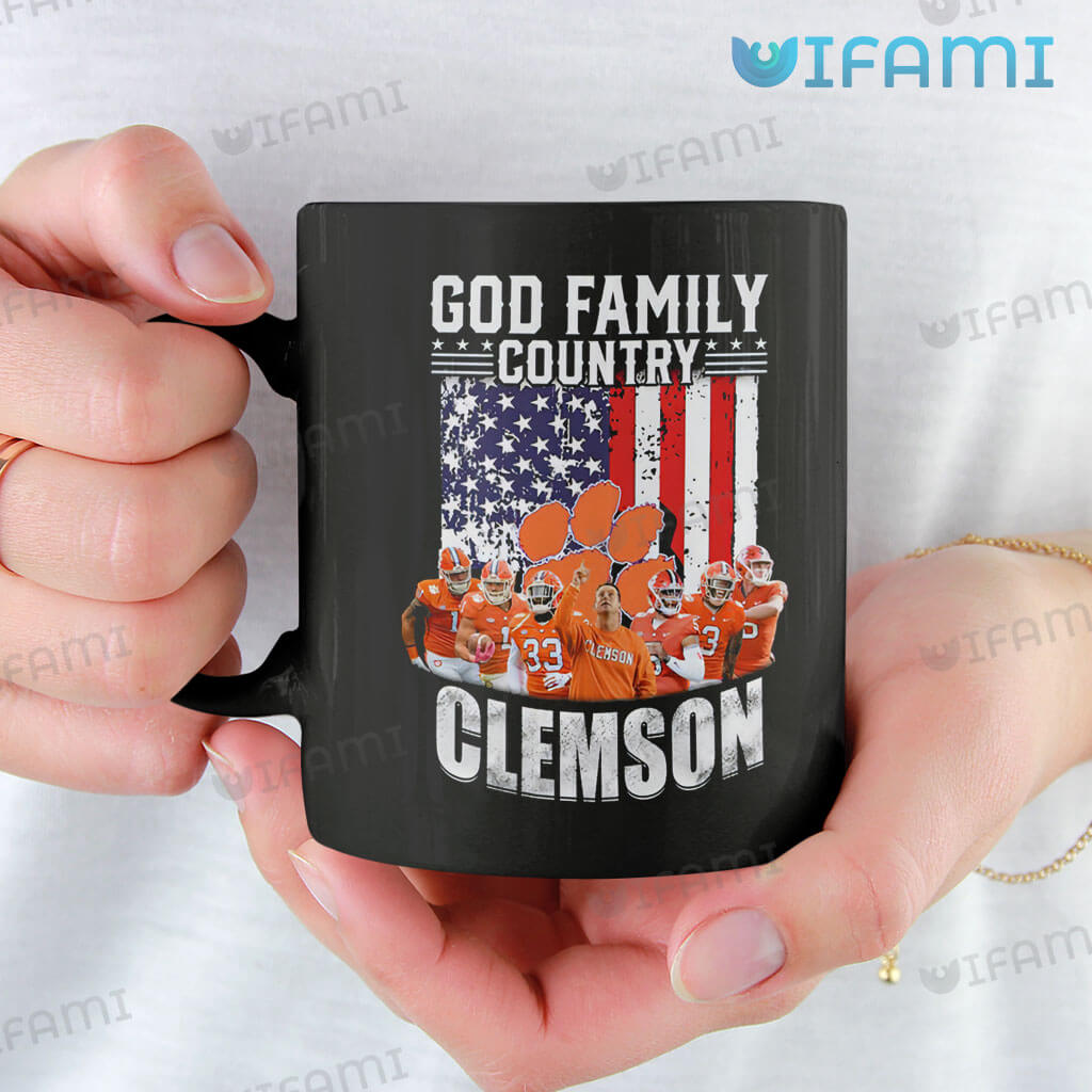 Great Clemson Coffee Mug God Family Country Clemson Tigers Gift