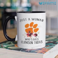 Clemson Coffee Mug Just A Woman Who Loves Clemson Tigers Gift Two Tone Coffee Mug