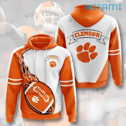 Clemson Hoodie 3D Football Clemson Tigers Gift