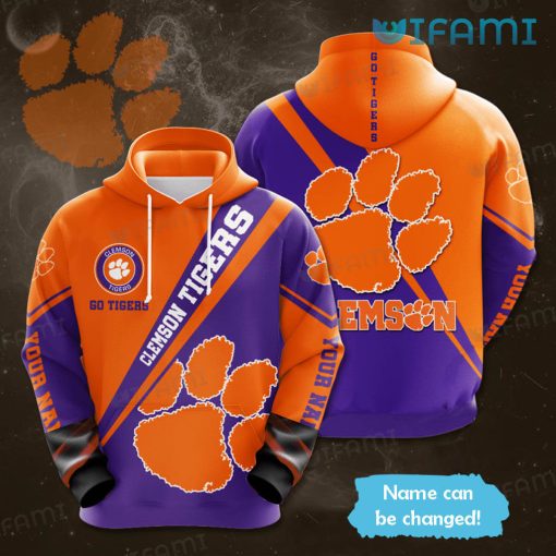 Clemson Hoodie 3D Go Tigers Custom Name Clemson Gift