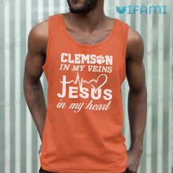 Clemson In My Veins Jesus In My Heart Shirt Clemson Tank Top