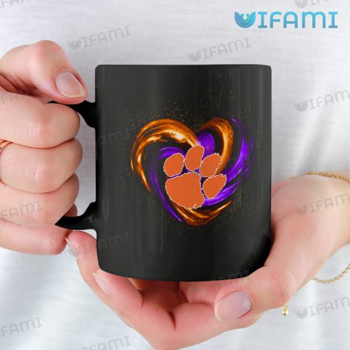 Clemson Mug Orange Purple Heart Clemson Tigers Gift