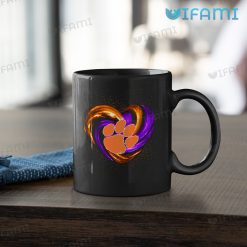 Clemson Mug Orange Purple Heart Clemson Tigers Gift Black Mug