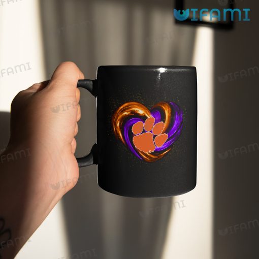 Clemson Mug Orange Purple Heart Clemson Tigers Gift