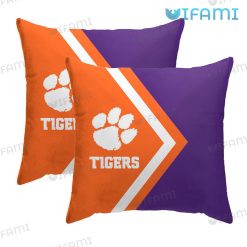 Clemson Pillow Armor Purple Orange Clemson Tigers Gift
