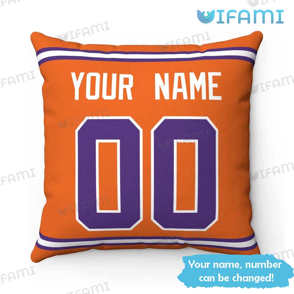 Unique Custom Name Clemson Number Pillow   Clemson Tigers Gift