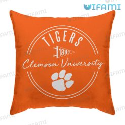 Clemson Pillow Script Circle Duck Clemson Tigers Gift