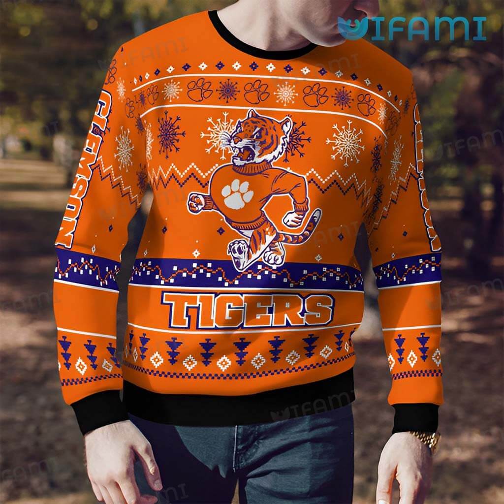 Great Clemson Tigers Mascot Sweater Clemson Christmas Gift