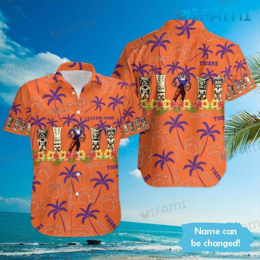 Clemson Tigers Hawaiian Shirt Custom Name Clemson Gift