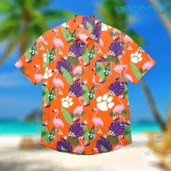 Clemson Tigers Hawaiian Shirt Flamingo Floral Clemson Gift Front