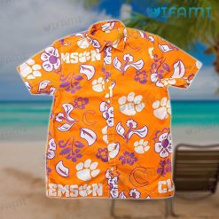 Clemson Tigers Hawaiian Shirt Floral Clemson Gift