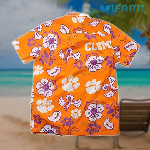 Clemson Tigers Hawaiian Shirt Floral Clemson Gift
