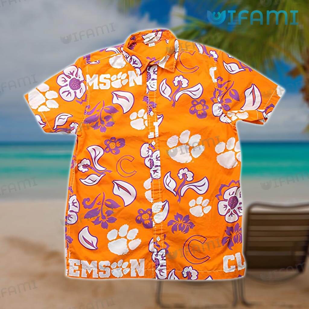 Cool Clemson Tigers Floral Hawaiian Shirt Clemson Gift