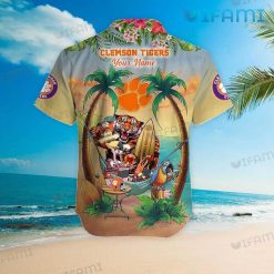 Clemson Tigers Hawaiian Shirt Mascot Custom Name Clemson Gift Back