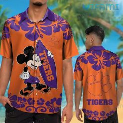 Clemson Tigers Hawaiian Shirt Mickey Surfing Clemson Gift