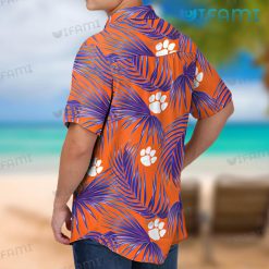 Clemson Tigers Hawaiian Shirt Palm Leaves Clemson Gift Back