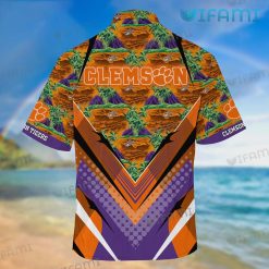 Clemson Tigers Hawaiian Shirt Palm Mountain Clemson Gift Back