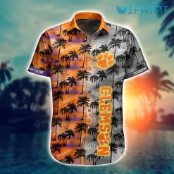 Clemson Tigers Hawaiian Shirt Retro Tropical Clemson Gift Front