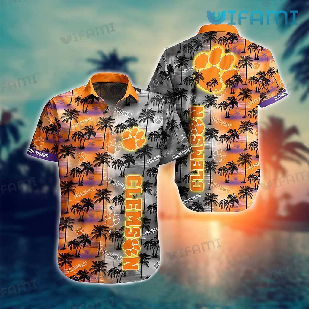 Perfect Clemson Tigers Retro Tropical Hawaiian Shirt Clemson Gift