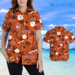 Clemson Tigers Hawaiian Shirt Tropical Coconut Clemson Gift Female