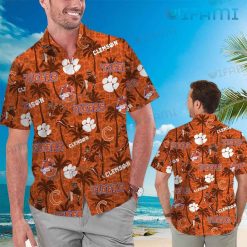 Clemson Tigers Hawaiian Shirt Tropical Coconut Clemson Gift Male
