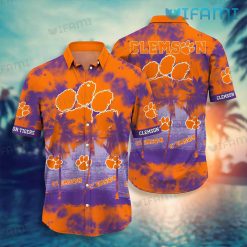 Clemson Tigers Hawaiian Shirt Vintage Tropical Clemson Gift