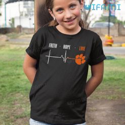 Clemson Tigers Kid Tshirt Faith Hope Love Gift