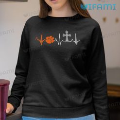 Clemson Tigers Shirt Christianity Heartbeat Sweatshirt