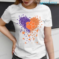 Clemson Tigers Shirt Clemson Logo Heart Gift