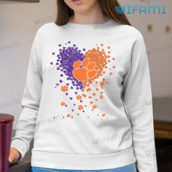 Clemson Tigers Shirt Clemson Logo Heart Sweatshirt