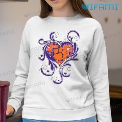 Clemson Tigers Shirt Cool Heart Shape Sweatshirt