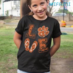 Clemson Tigers Shirt Love Flip flops Clemson Kid Tshirt