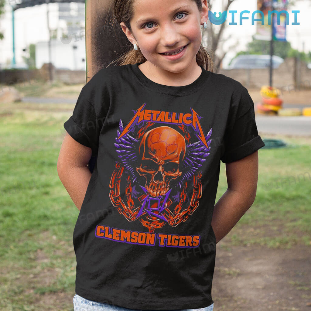 Clemson Tigers Shirt Metallica Skull Clemson Gift - Personalized