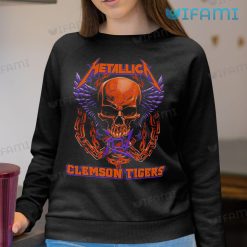 Clemson Tigers Shirt Metallica Skull Clemson Sweatshirt