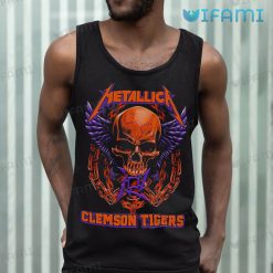 Clemson Tigers Shirt Metallica Skull Clemson Tank Top