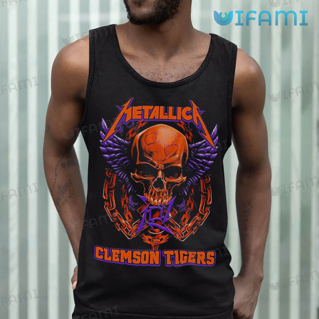 Clemson Tigers Shirt Metallica Skull Clemson Gift - Personalized