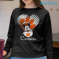Clemson Tigers Shirt Mickey Hugs Clemson Heart Sweatshirt