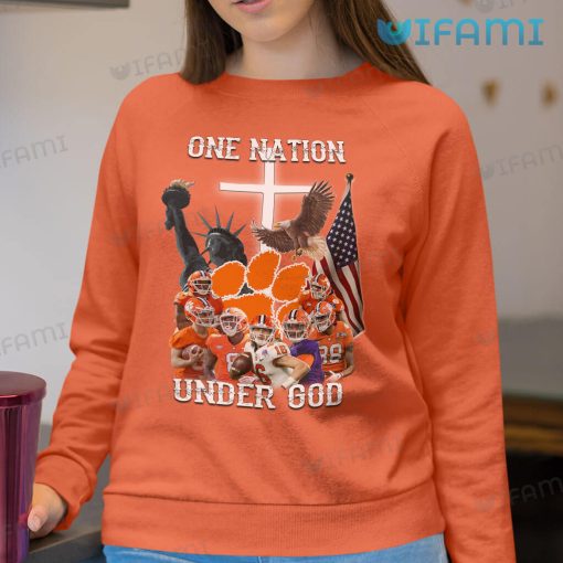 Clemson Tigers Shirt One Nation Under God Gift