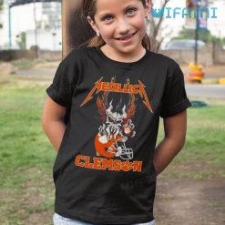 Clemson Tigers Shirt Skull Metallica Clemson Kid Tshirt