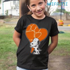 Clemson Tigers Shirt Snoopy Hugs Clemson Heart Kid Tshirt