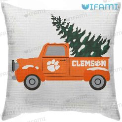Clemson Tigers Truck Christmas Tree Pillow Clemson Gift