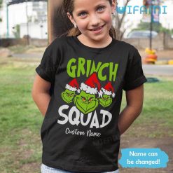 Grinch Squad Shirt Custom Name Christmas Kid Tshirt