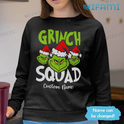 Grinch Squad Shirt Custom Name Christmas Gift