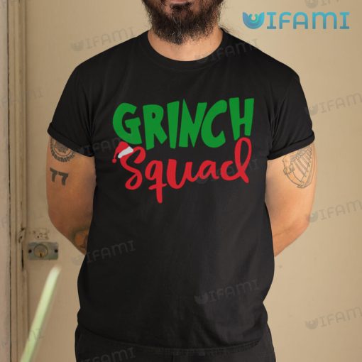 Grinch Squad Shirt Red Santa Hat Christmas Gift