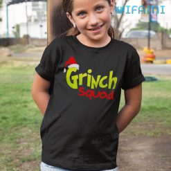 Grinch Squad Shirt Santa Hat Christmas Kid Tshirt