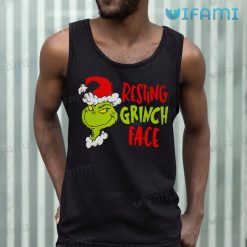Grinch Xmas Resting Grinch Face Shirt Christmas Tank Top